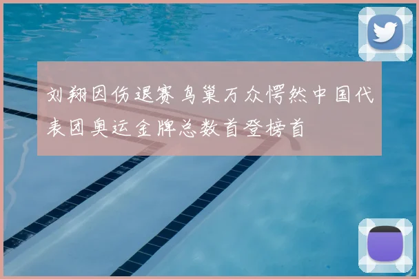 刘翔因伤退赛鸟巢万众愕然中国代表团奥运金牌总数首登榜首